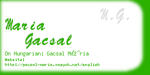 maria gacsal business card